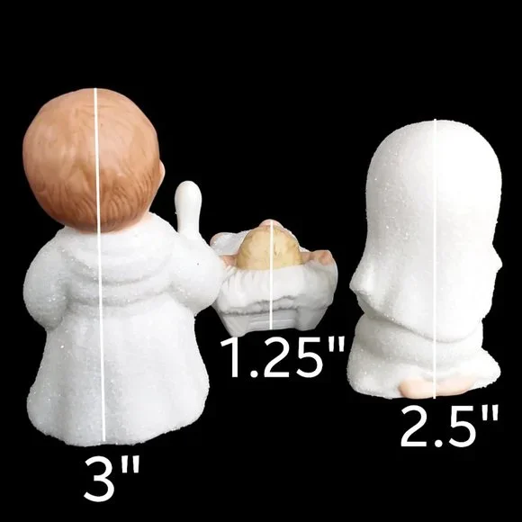 Vintage Homco Ceramic Nativity Scene 10pc Set #5609 Christmas - Picture 5 of 10